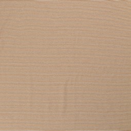 Tissu jersey coton - Rayures caramel