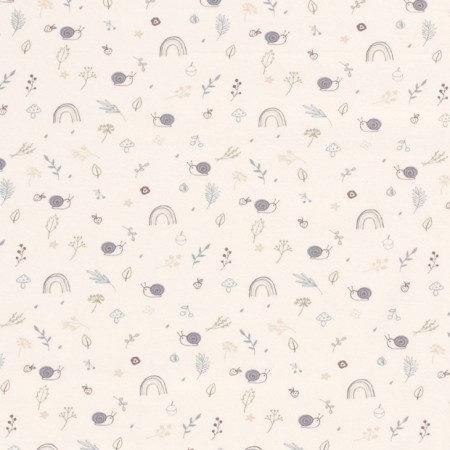 Tissu jersey coton - Escargot tout chaud