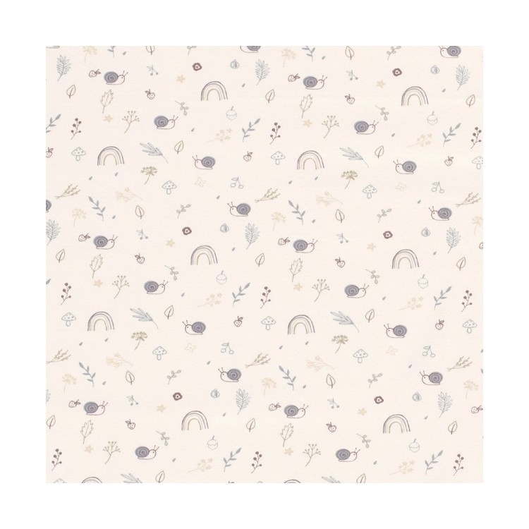 Tissu jersey coton - Escargot tout chaud