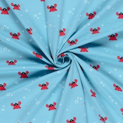 Tissu jersey coton - Crabe pirate