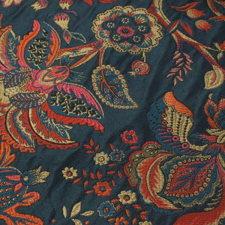 Tissu jacquard - Inaya bleu