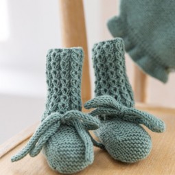 Kit de tricot - Barboteuse et chaussons - Mérino baby