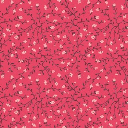 Art Gallery Fabrics - Plentiful - Dancing Florets Rouge