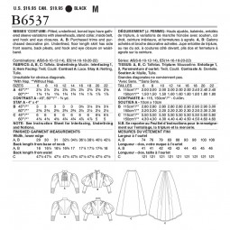 Patron Butterick 5537 - Robe historique 1900