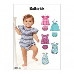 Patron Butterick 6549 - barboteuse pour bébé