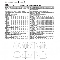 Patron Butterick 6603 - Cape et veste