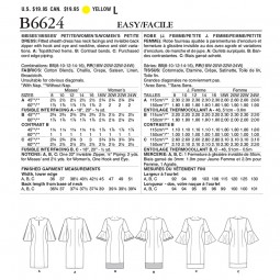 Patron Butterick 6624 - Robe fourreau