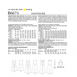 Patron Butterick 6674 - Robe ceinture