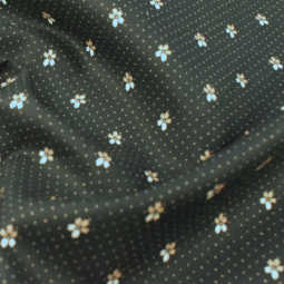 Tissu Whistler Studios - Circa onyx - Fleurs et pois