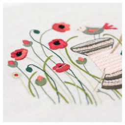 Fiche de broderie Lilipoints - Bobine coquelicots