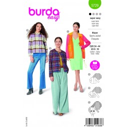 Patron Burda 5729 - Blazer avec et sans col