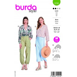 Patron Burda 5745 - Blouse à col croisé et épaules tombantes