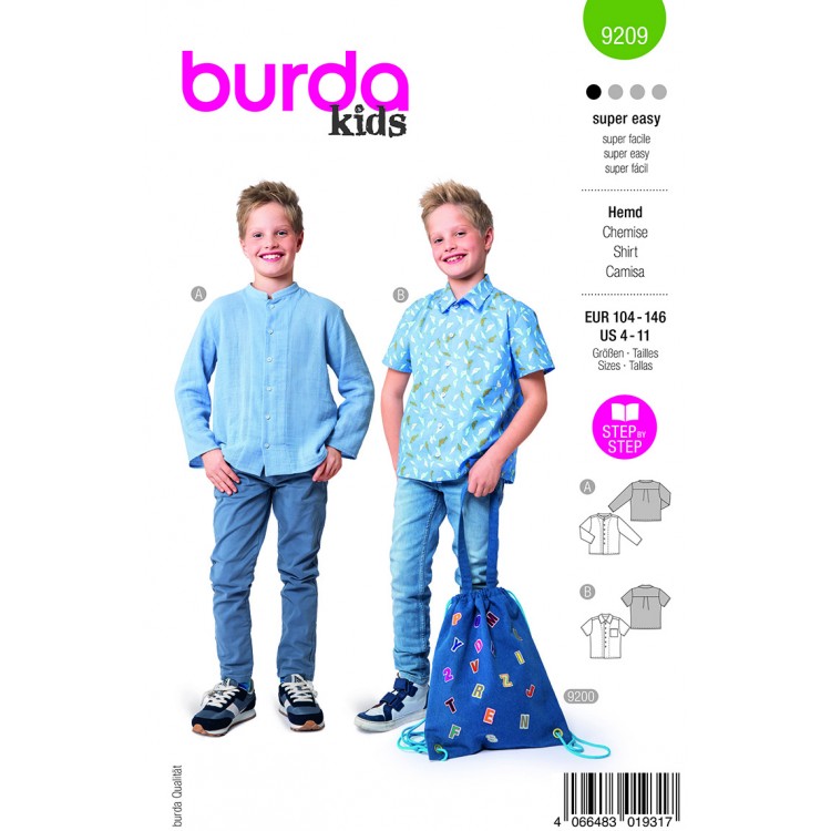 Burda 9209 - Chemise et chemisette