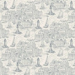 Tissu fantaisie - high tide - Harbour view