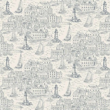 Tissu fantaisie - high tide - Harbour view