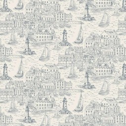 Tissu fantaisie - high tide - Harbour view