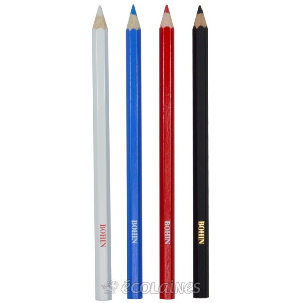 Crayon craie bicolore blanc et noir Bohin