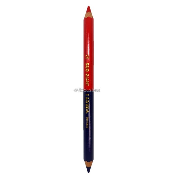 Crayon bicolore chantier rouge/bleu - 4mepro
