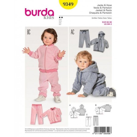 Patron Burda 9349 - Survêtement enfant