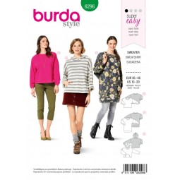 Patron Burda 6296 - Sweat-shirt