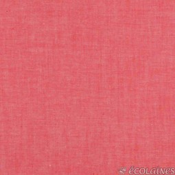 Tissu chambray rouge