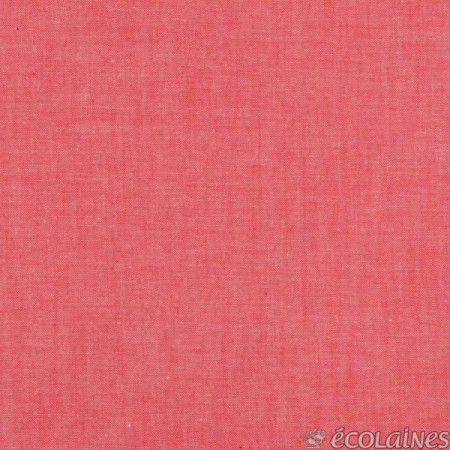 Tissu chambray rouge