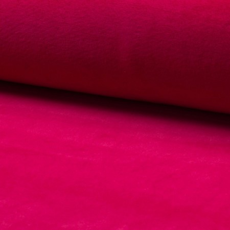 Tissu jersey velours Fuchsia