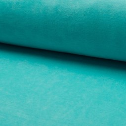 Tissu jersey velours Turquoise