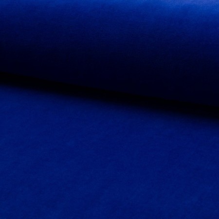 Tissu jersey velours Bleu roi