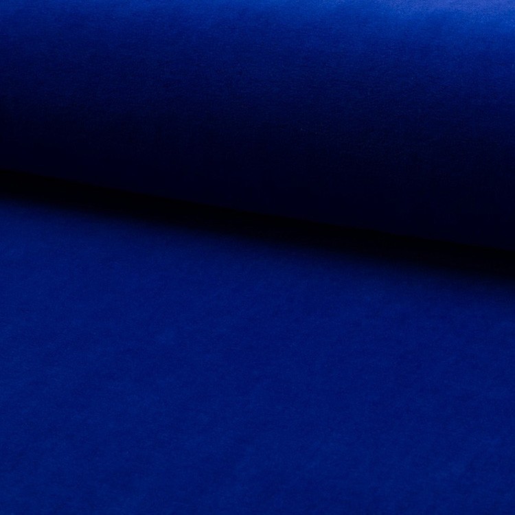 Tissu jersey velours Bleu roi