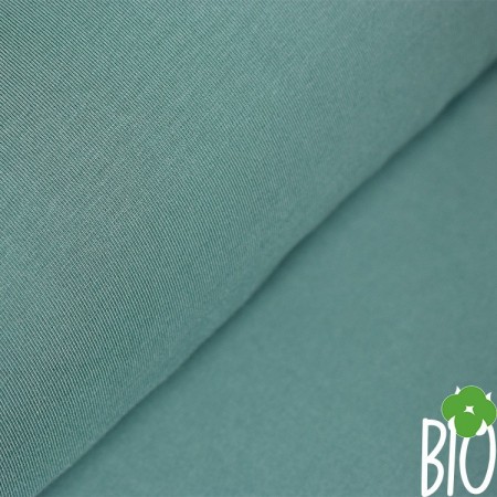 Tissu jersey biologique - Vert aventurine