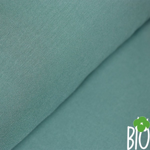 Tissu jersey biologique - Vert aventurine