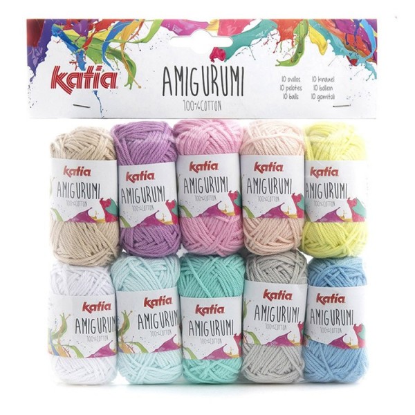 Amigurumi fil de laine 10 a. 10 g, 100 % coton, lot de laine à tricoter de  18 bobines de fil à coudre, 2870–01 - Cdiscount Beaux-Arts et Loisirs  créatifs