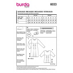 Patron Burda 6033 - Robe ou blouse cintrée