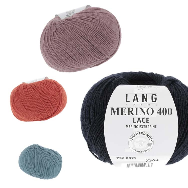 Pelote de laine à tricoter pour layette MERINO 200 BEBE - Lang Yarns