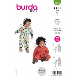 Burda 9232 - Grenouillère à entrejambe boutonné