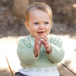 kit tricot brassière bébé beige en laine mérinos