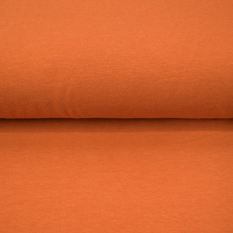 Tissu jersey bambou - Orange brique