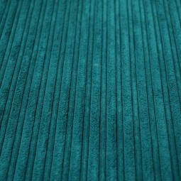 Tissu velours irrégulier doublé fourrure - Vert émeraude