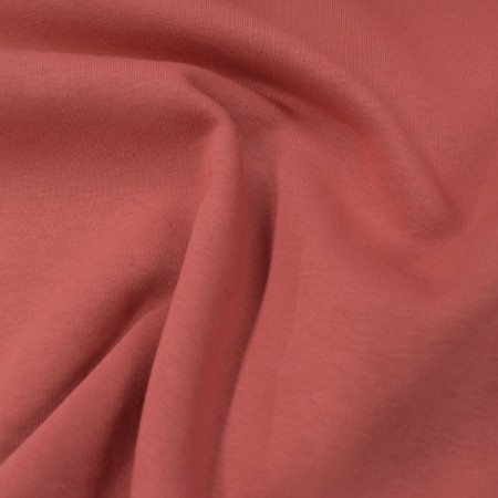 Tissu jersey sweat Uni - Bois de rose