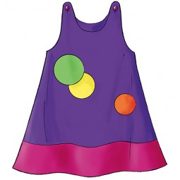 Patron Butterick 3772 - Robe trapèze pour enfant