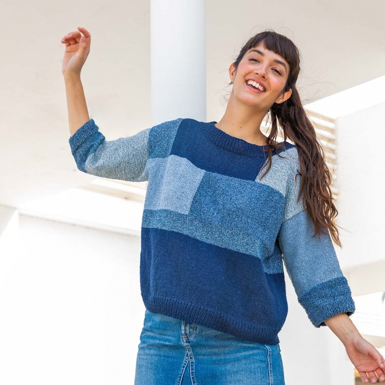 Kit de tricot - Pull - Blue jeans