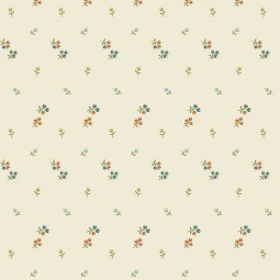 Tissu Renee Nanneman - Flower box - Buds milk white