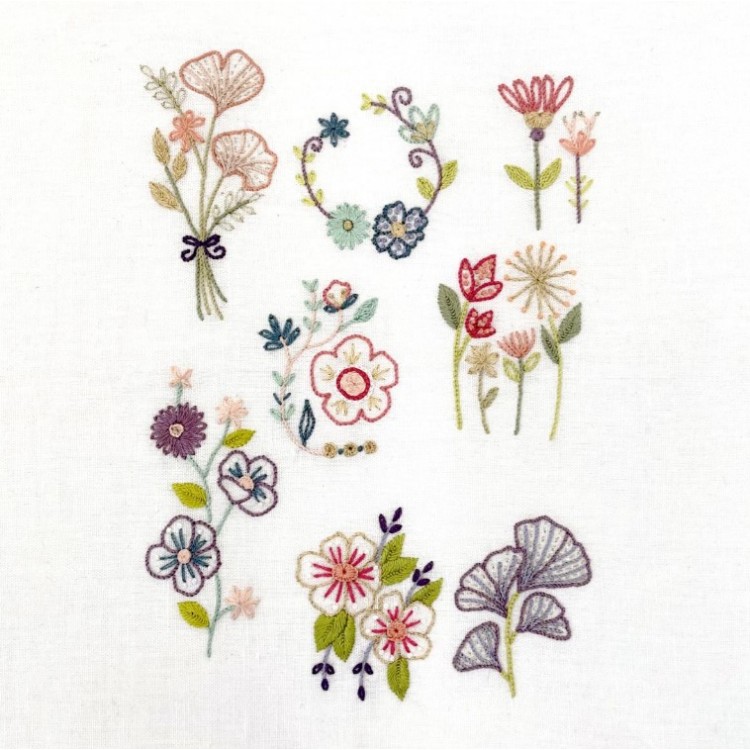 Kit de broderie - Easy custo - Parlons fleurs