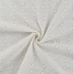 Tissu Broderie Anglaise - Isa écru