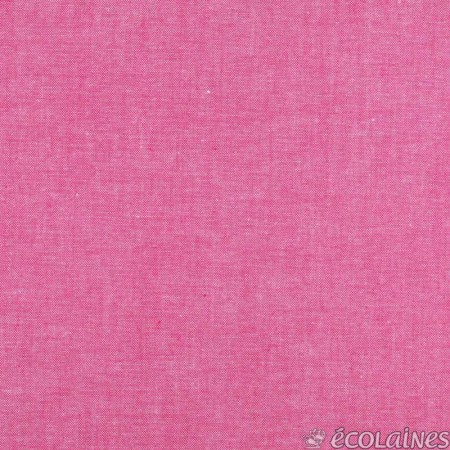 Tissu chambray fuchsia