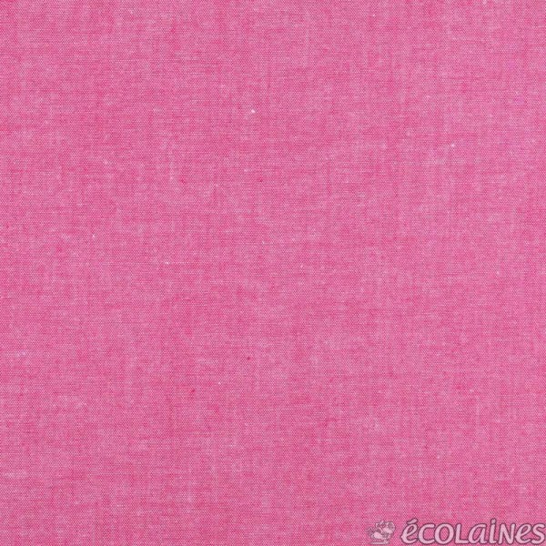 Tissu chambray fuchsia