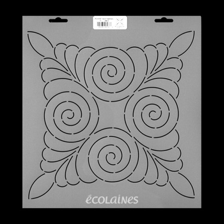 Stencil de patchwork - Swirl feathers- PCW167 - ecolaines