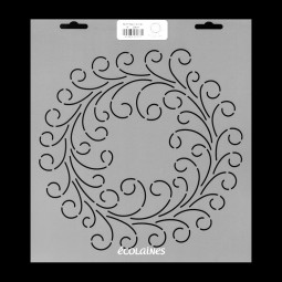 Stencil de patchwork - Swirl circle - BJ77