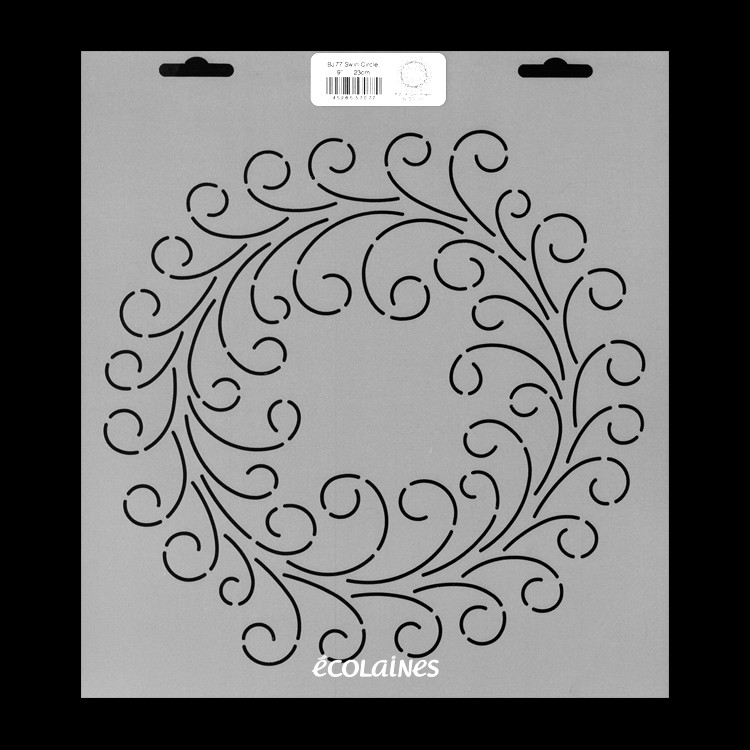 Stencil de patchwork - Swirl circle - BJ77